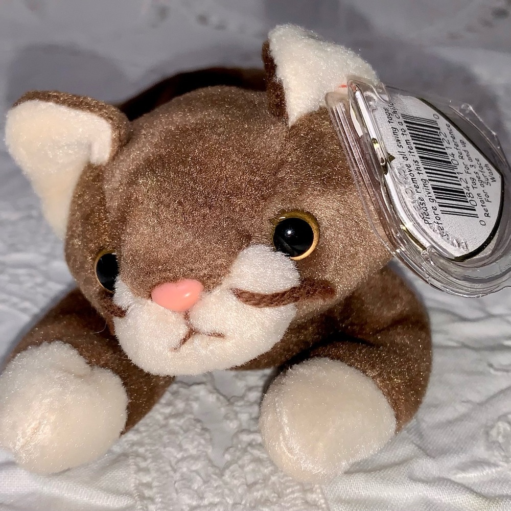 TY Beanie Babies – Pounce the Cat 2 (4th Generation) – PVC Pellets – MWMT